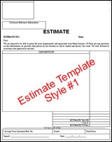 business estimate template