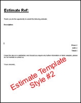 free estimate template #2